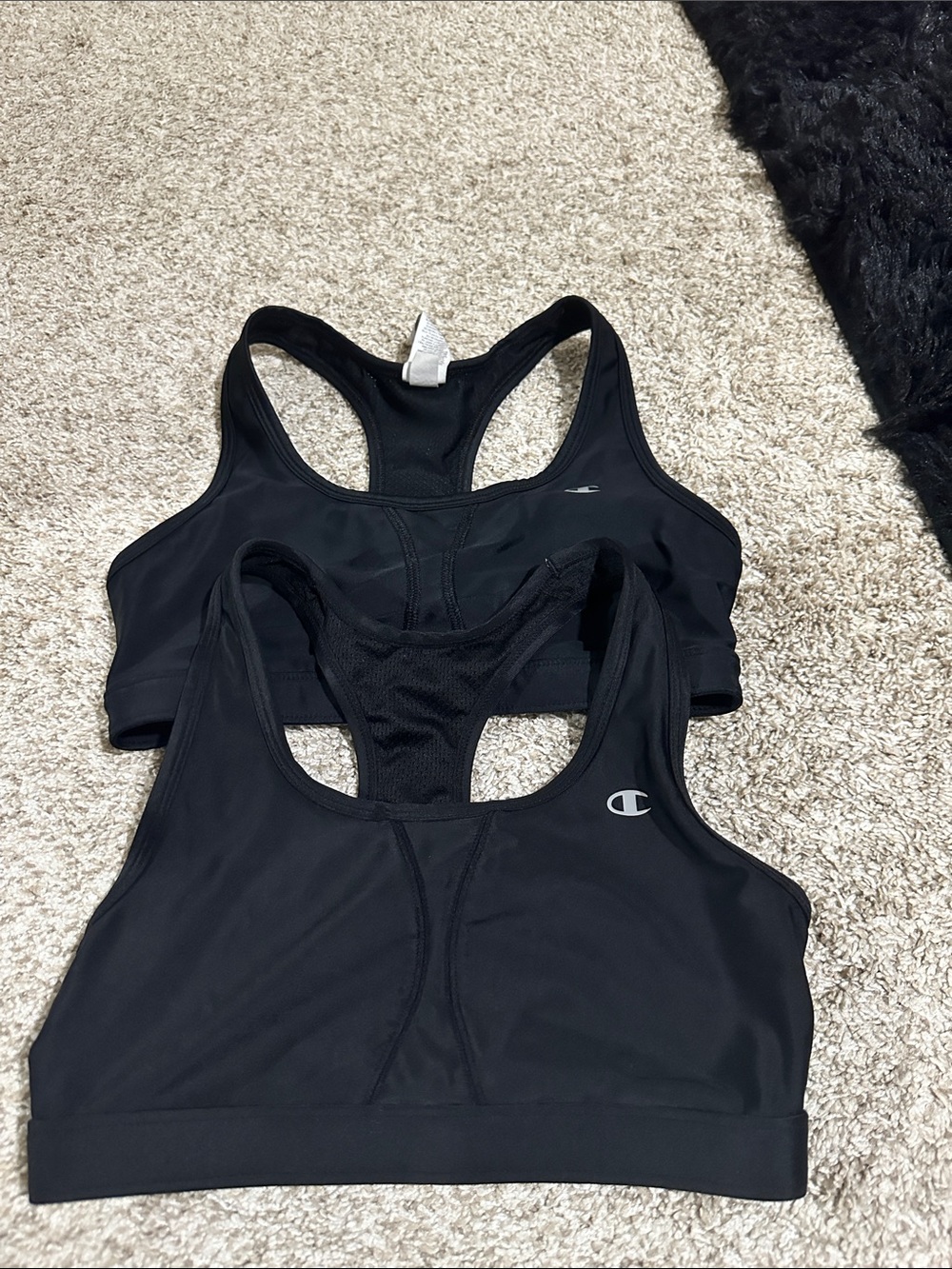 Champion Black Racerback Sports Bras - Twin Pack